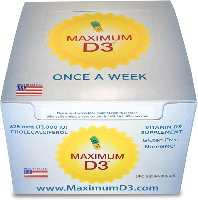 13,000 IU Box, 60 Capsules Total (12 Cards/Box x 5 Capsules per Card), 60-Weeks Supply [Packaging May Vary]