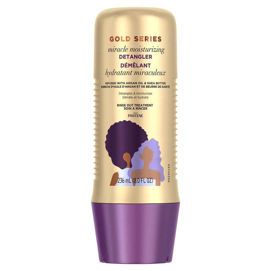 Pantene Gold Series Detangler Treatment For Curly And Coily Hair With Argan Oil And Shea Butter, 8 Fl Oz