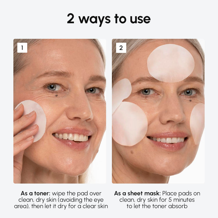 Collagen Toner Pads with Retinol | Hydrating Anti-Aging Wipes for Skin
