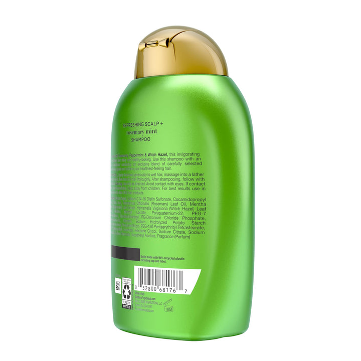 OGX Extra Strength Refreshing Scalp + Rosemary Mint Shampoo, Clarifying Wash Visibly Helps Remove Oil & Residue to Clear Away Buildup, Sulfate-Free Surfactants, 13 fl. Oz