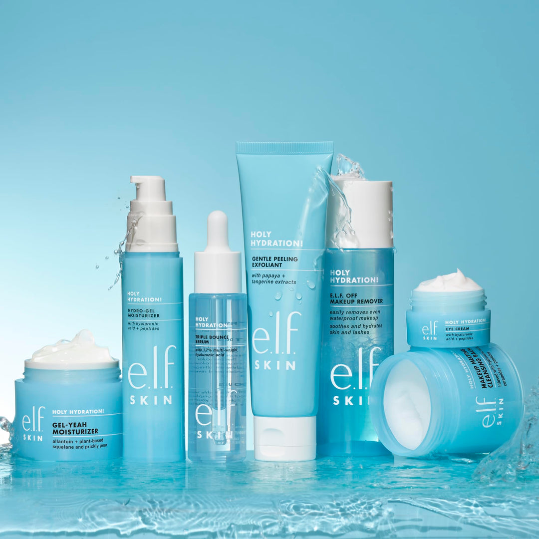 e.l.f. Holy Hydration! Hydro-Gel Moisturizer, Hydrates & Moisturizes Skin for a Plumped Up Complexion, Lightweight & Quick-Absorbing, White, 1.76 Oz