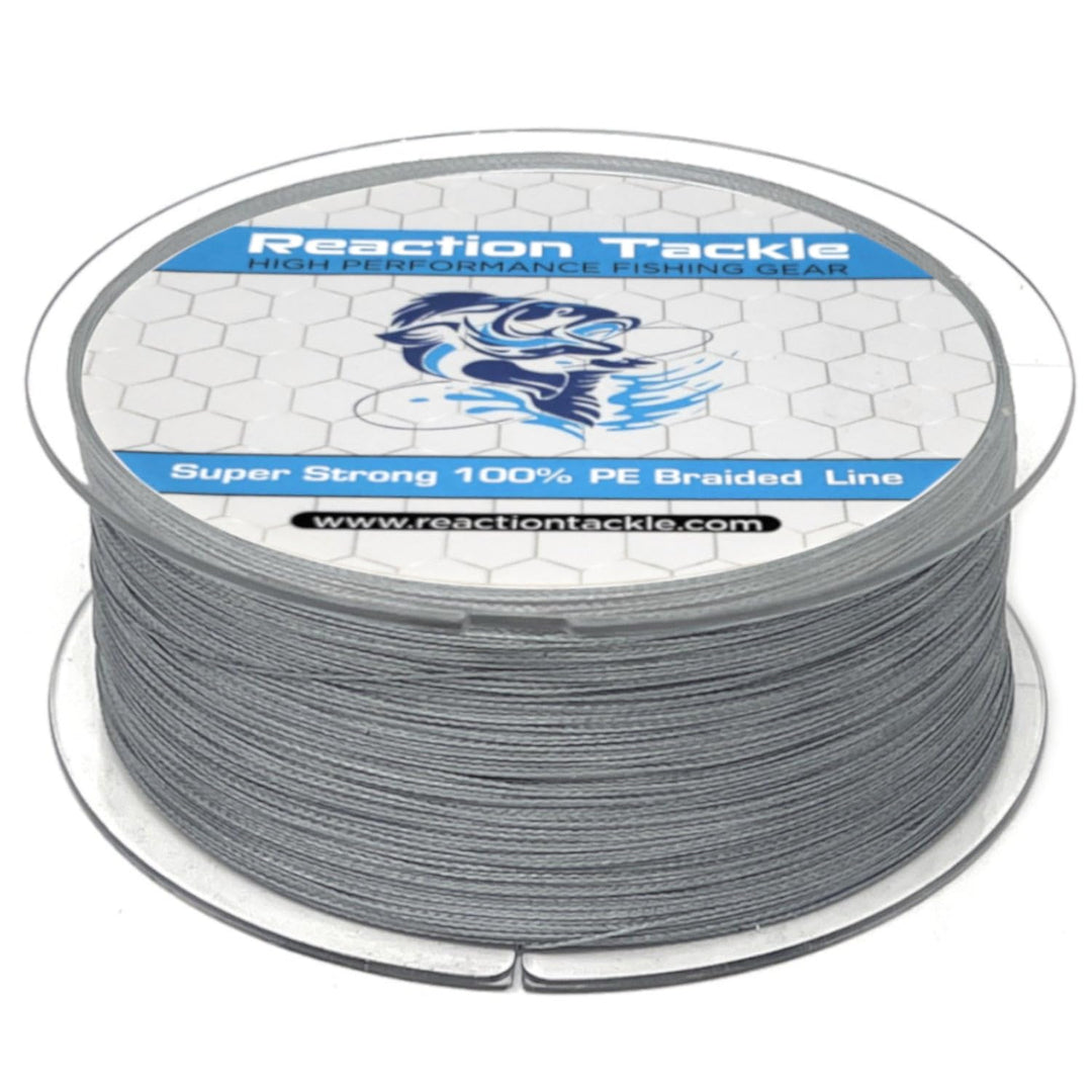 Reaction Tackle Braided Fishing Line Gray 10LB 150yd