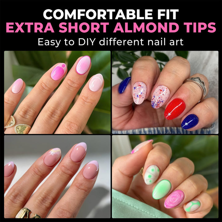 XXL Square Gel Nail Tips | 120 PCS Extra Long | No C Curve | DIY Home Use