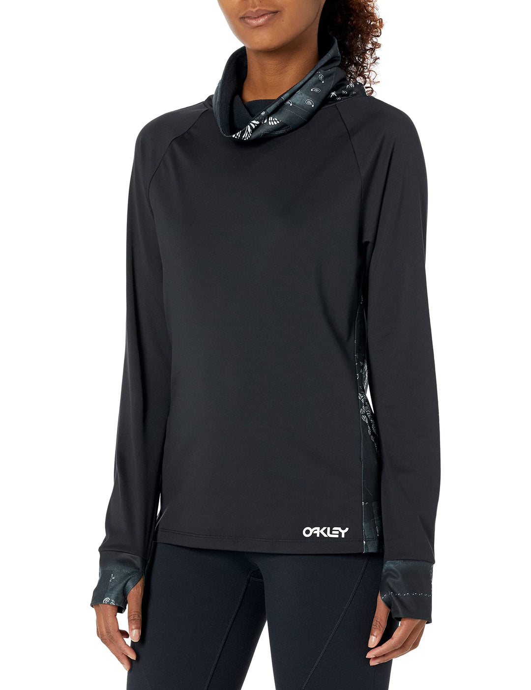 Oakley Women's TC Aurora Midlayer, Blackout Bandana, XX-Large