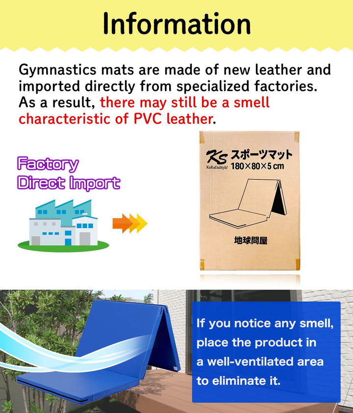 KaRaDaStyle Gymnastics Mat 3-Folding Stretch Mats 71"x31"x2" Exercise Muscle Training Children Play Horizontal Bar Mat Yoga Sports Soundproof Home Use (Purple/3-fold)