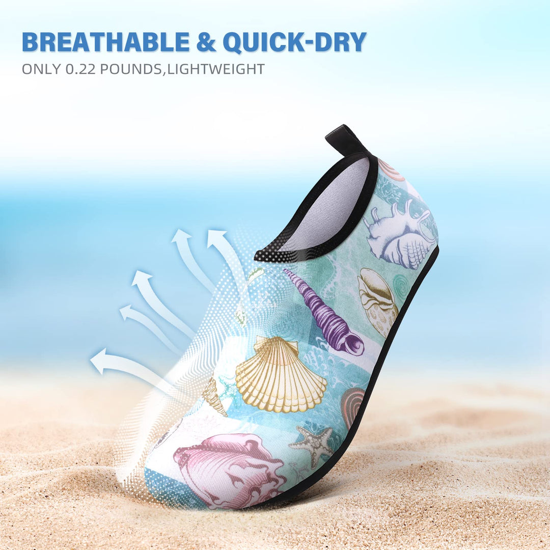 Water Shoes Quick-Dry Aqua Socks Thicker Sole Swim Beach Yoga Wear Sport Camping Accessories Gear Pool Park for Women Men Adult