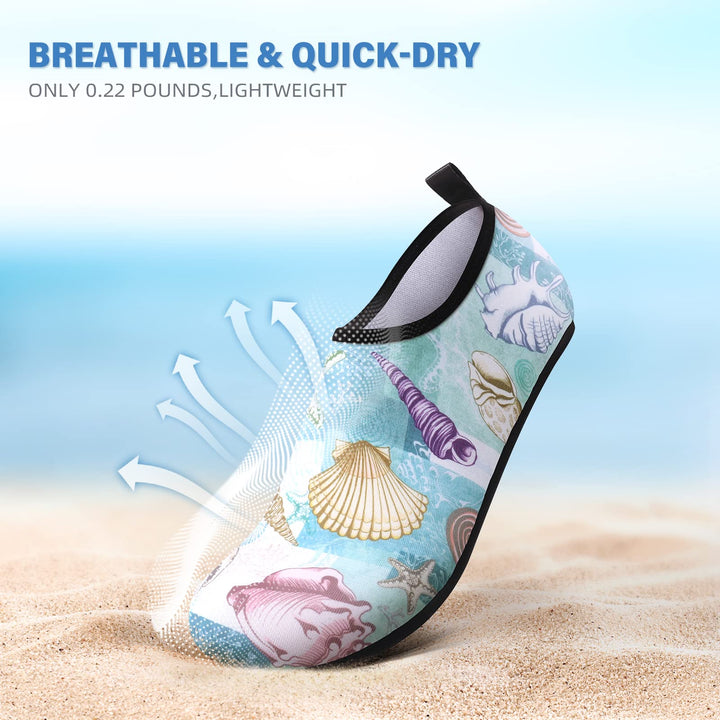 Water Shoes Quick-Dry Aqua Socks Thicker Sole Swim Beach Yoga Wear Sport Camping Accessories Gear Pool Park for Women Men Adult