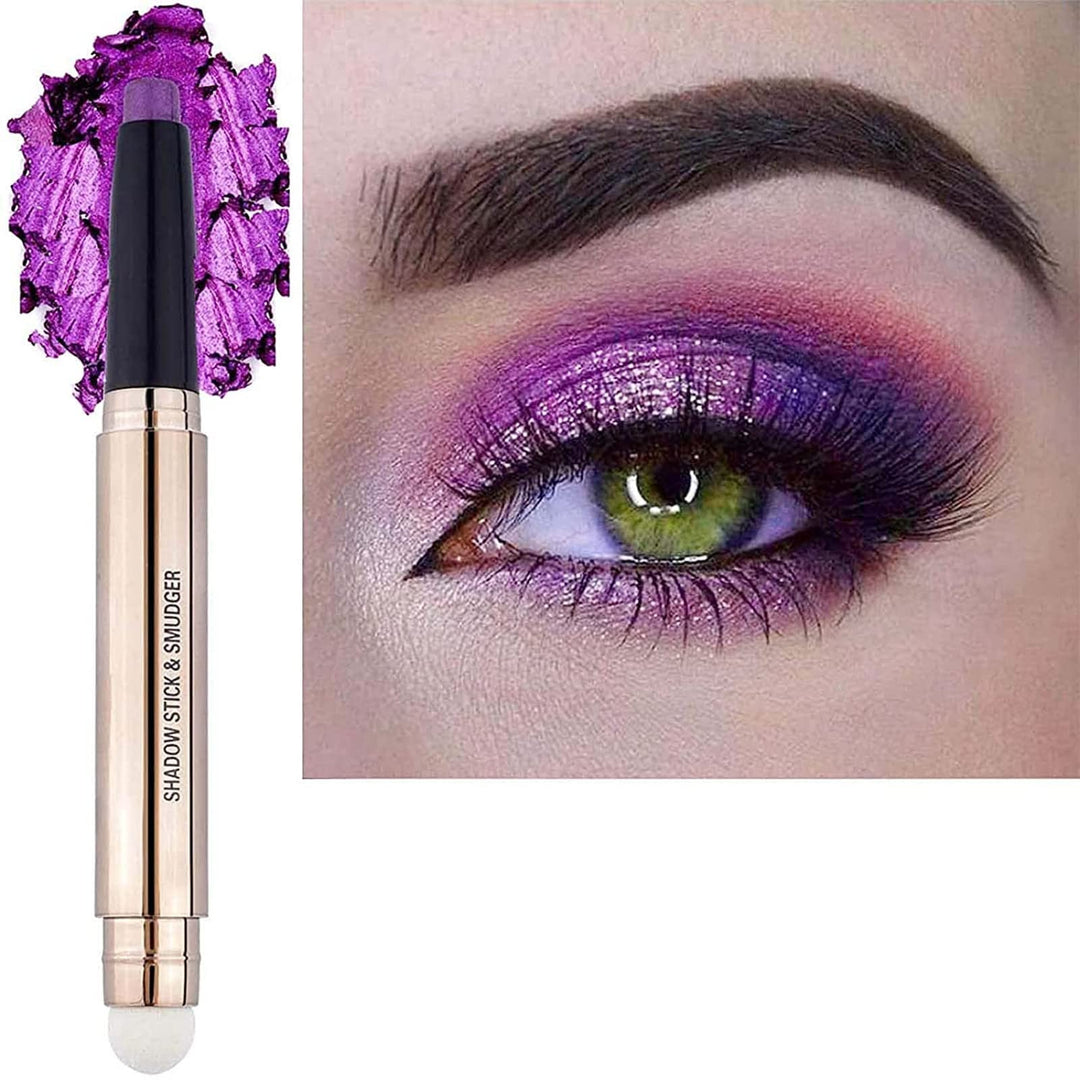 MiaSarah Purple Eyeshadow Stick - Cream Shimmer Smooth Glitter Dark Light Matte Single Crayon Primer Eyeshadow Pencil, Hypoallergenic Natural Waterproof Long Lasting Eyes Look