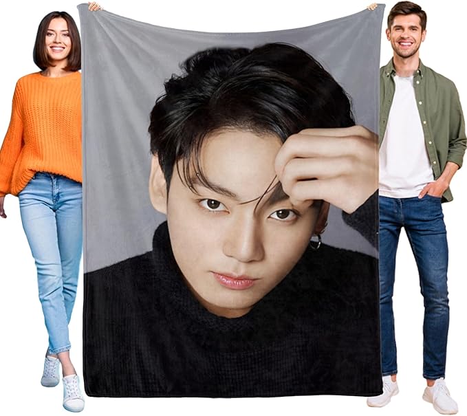 Blanket 50"X60" Soft and Comfortable Warm Fleece Throw Full Picture of Idol Group Blankets Yoga Blankets Beach Blanket Picnic Blankets for Dorm Room Decor Sofa Bed Camping Travel All Season