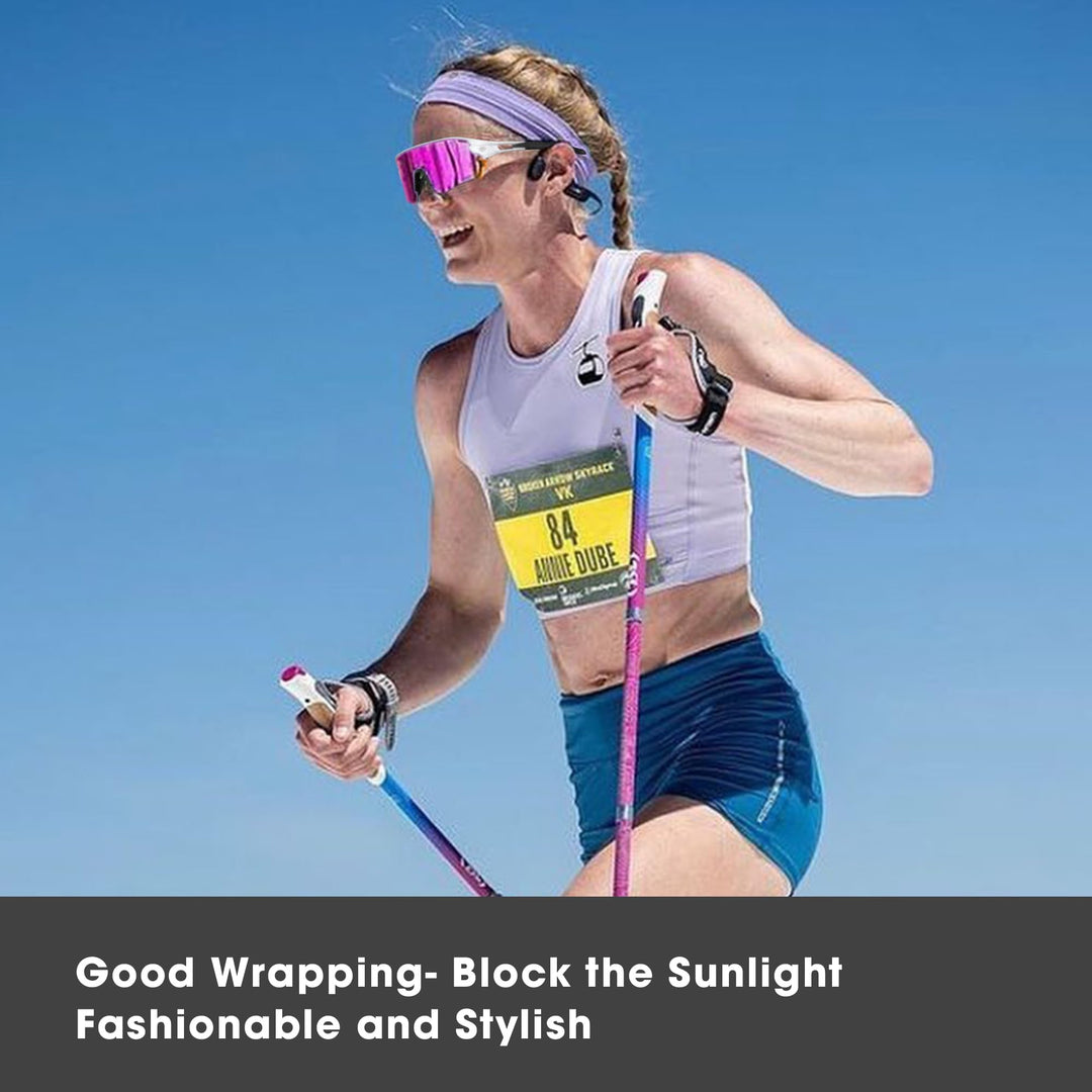 Sunglasses for Men Women Bike Cycling Fishing Running Driving Hiking Baseball Anti-fog Sports Z87 Sunglasses UV Protection 02EV (Matte white Black&Pink Purple REVO)