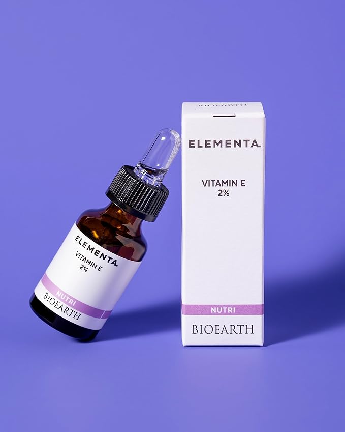 Bioearth Elementa, NUTRI Face Serum with 2% Vitamin E and an Active Base with Argan Oil, Nourishing and Elasticising Effect, Made in Italy, Vegan, AIAB Certification - 15ml Pack