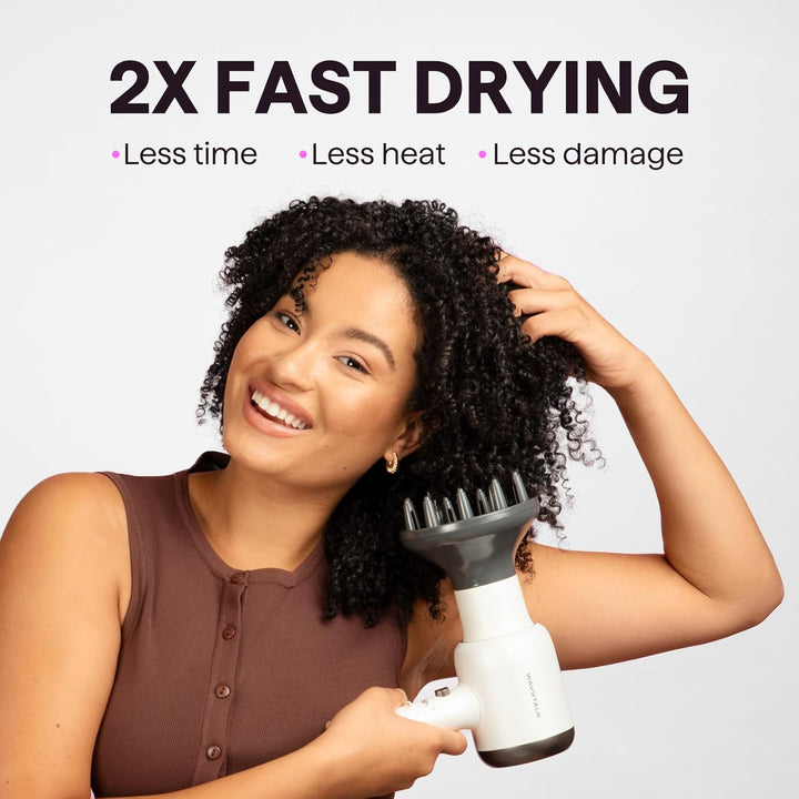 Wavytalk 1875W Ionic Hair Dryer | Diffuser & Comb for Curly Hair | Green