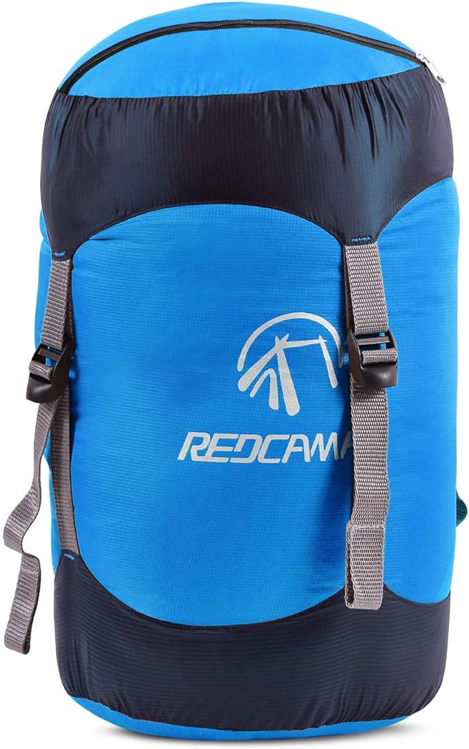 REDCAMP Nylon Compression Stuff Sack, 10L/17L/27L/40L Lightweight Sleeping Bag Compression Sack Great for Backpacking, Hiking and Camping,Blue/Yellow/Army Green/Black