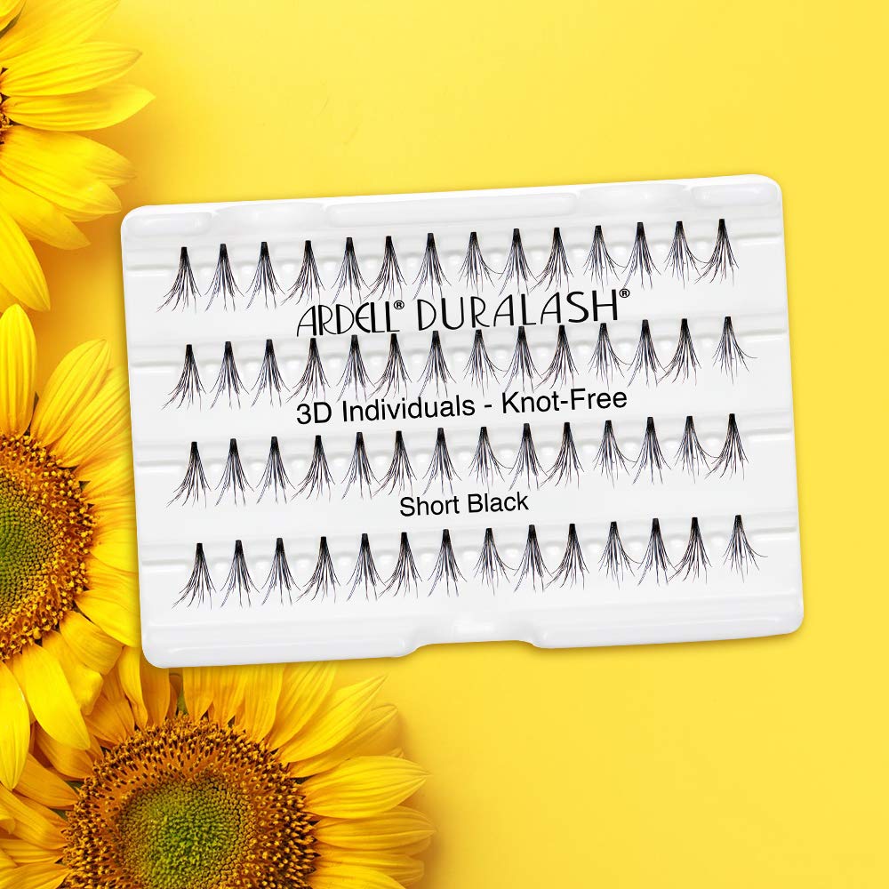 Ardell Individual Lashes Trios Long Black - Lightweight, DIY Lash Clusters, Easy to Apply Eyelash Extensions, 4 Pack