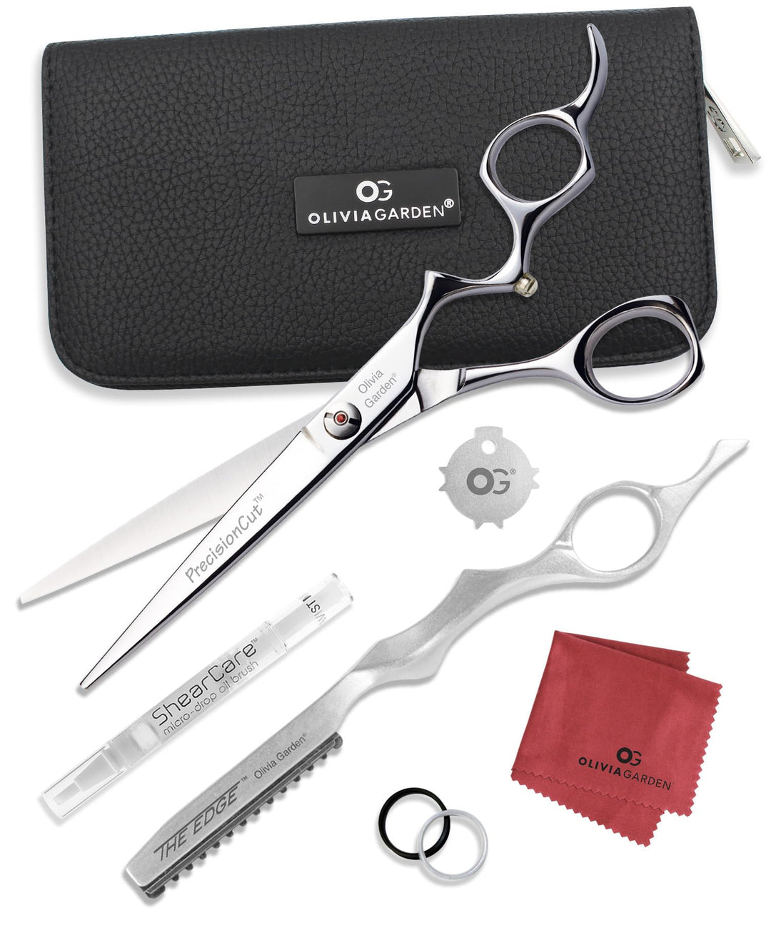 Olivia Garden PrecisionCut Professional Hairdressing Shears Intro Case Deal (6.5")