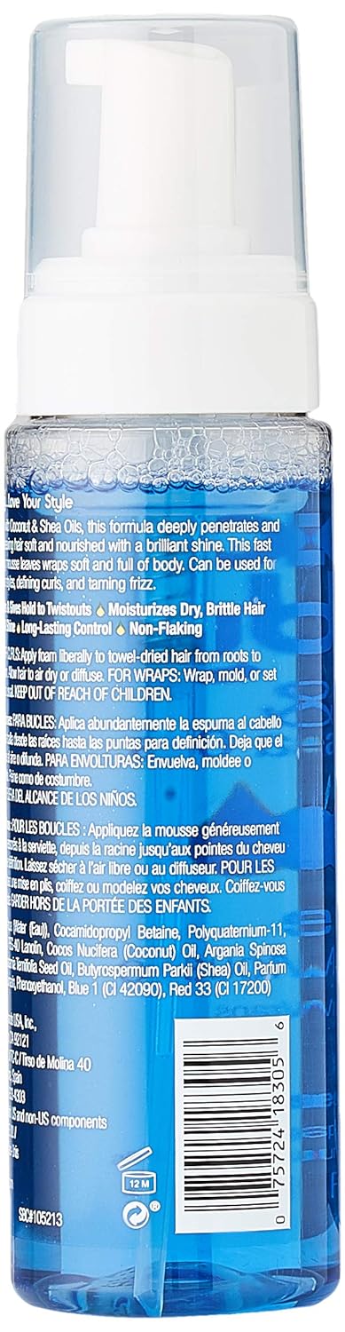Lottabody Coconut Oil & Shea Curl Mousse | Anti-Frizz, Soft Wraps | 7 Fl Oz (2-Pack)