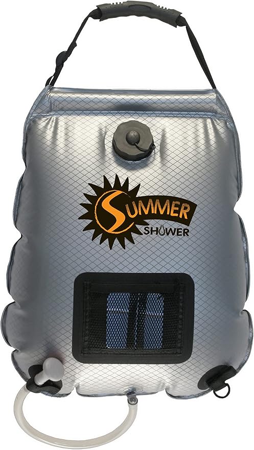 ADVANCED ELEMENTS - Summer Shower/Solar Shower - Different Capacity - Shower Head - Reflective Mirror - Fill Valve - Black or Silver