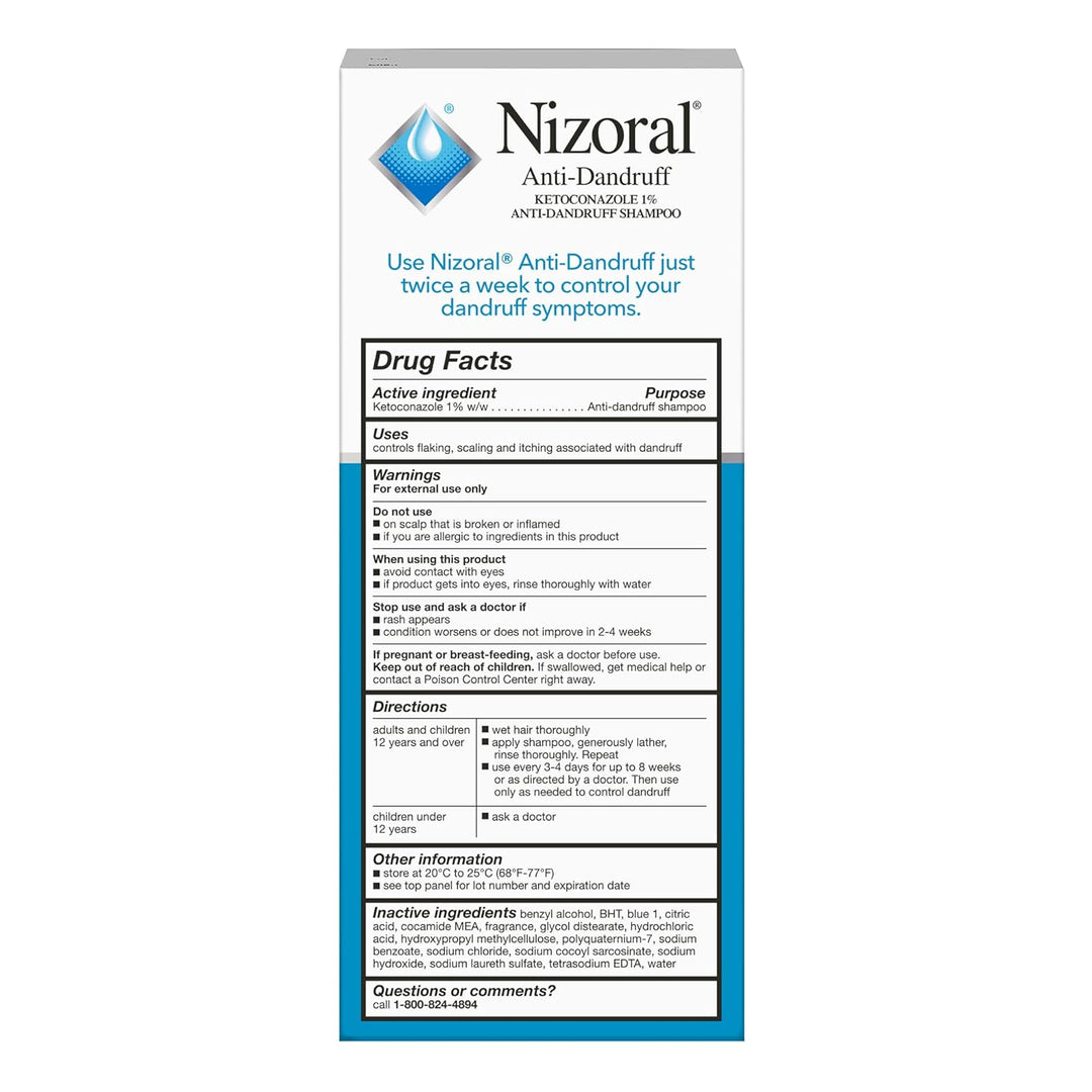 Nizoral Anti-Dandruff Shampoo | 1% Ketoconazole | Fresh Scent | 7 Fl Oz