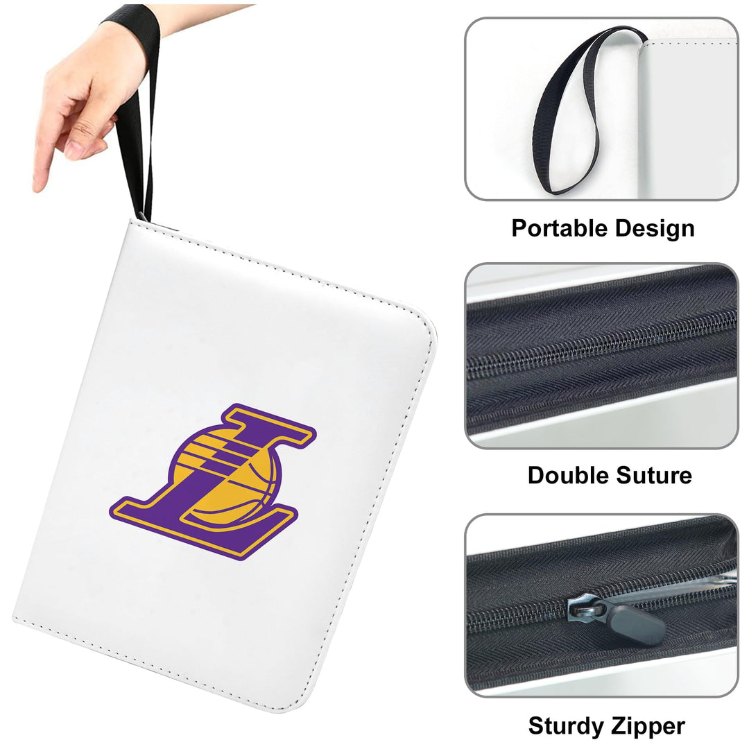 9 Pocket Basketball Card Binder,Gifts for Basketball Trading Cards Collectors,Portable Waterproof Card Storage Book with Removable Clear Sleeves,Compatible with Basketball and Sports Cards