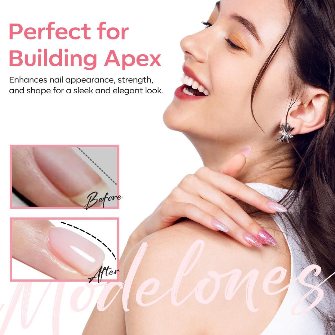 Builder Gel | Jelly Pink 6-In-1 Rubber Base Coat for Fragile Nails