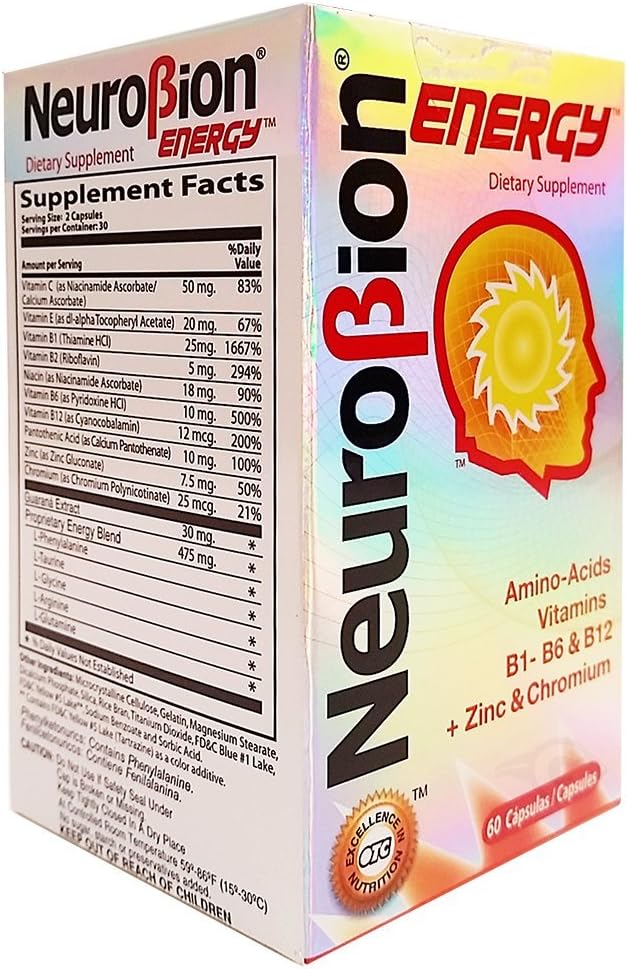 Neurobion, Energy Amino Acids, 60 Count (Pack of 3)