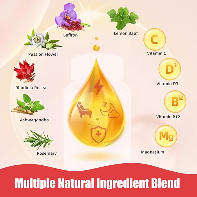 Saffron Gummies for Adults Kids - Organic Saffron Extract Supplement for Men Women Sugar Free for Mood Balance Support Better Sleep Metabolism with Vitamins Non GMO Strawberry Flavored 60 Days Supply