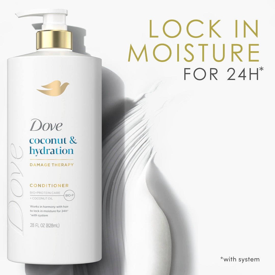 Dove Conditioner Coconut & Hydration for Dry Hair with Bio-Protein Care Technology and Coconut Oil 28 Fl Oz