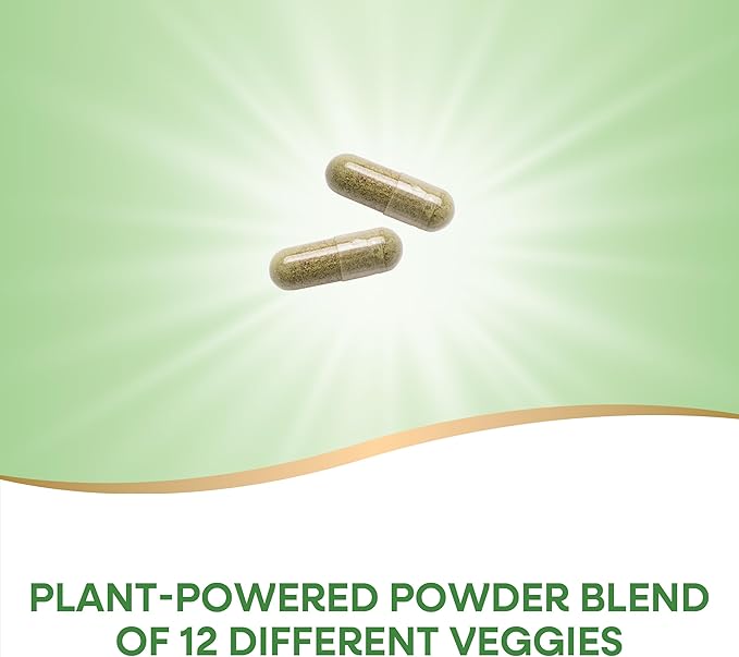 Nature's Way Garden Veggies, Veggie Powder Blend, 900 mg per 2-Capsule Serving, 60 Vegan Capsules (Packaging May Vary)