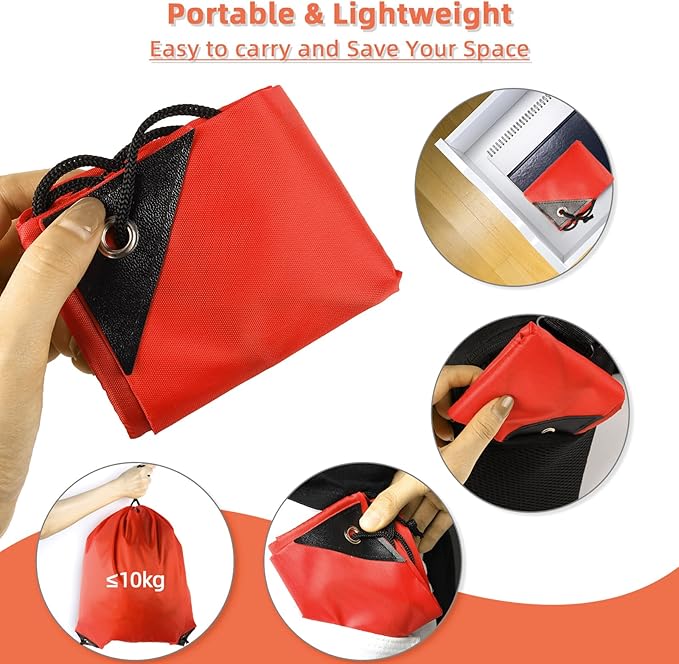 GoodtoU Nylon Backpacks - Drawstring Bags Bulk - Gym, Sport & Travel (Red, 16Pcs)