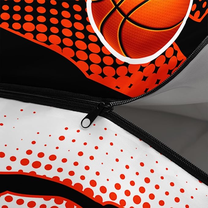 AILONEN Boys Sports Camping Sleeping Bags,Lightweight & Waterproof,3 Season Warm & Cool Weather,Black Player Basketball Sleeping Bags for Kids Adults,Travelling,Outdoors