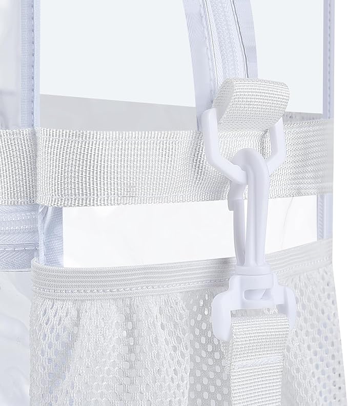 USPECLARE Clear Tote Stadium Approved, Security Travel & Gym Clear Bag for Work Sports Games Concerts