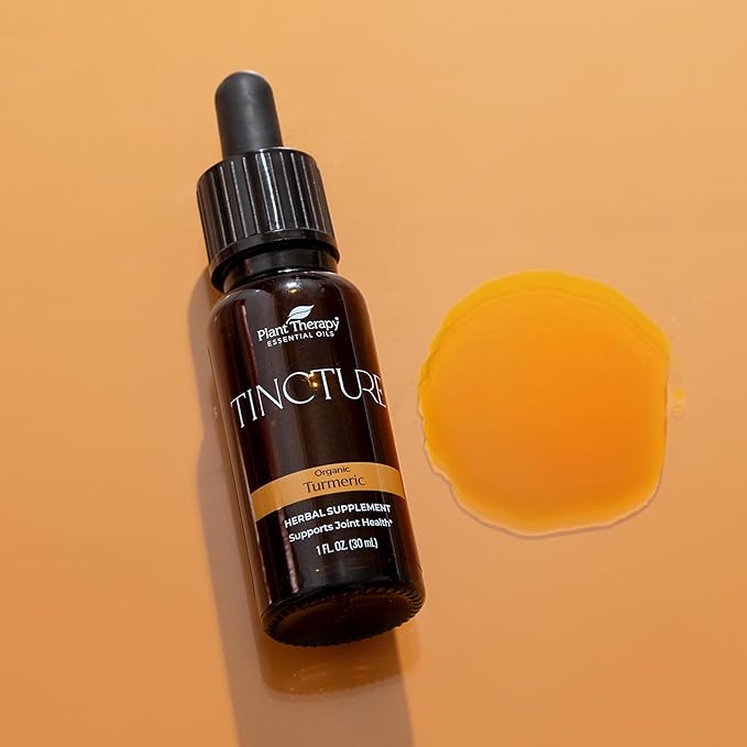 Plant Therapy Total Tincture Package Includes 30 mL Each of Organic Ashwagandha, Asian Ginseng, Echinacea Blend, Elderberry, Lemon Balm, Turmeric & Travel Mug