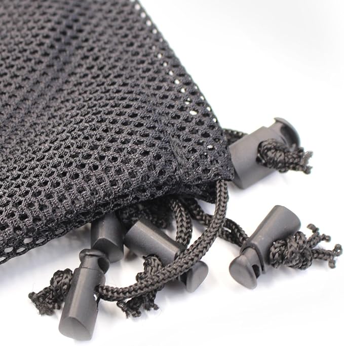 4 PCS Multi Purpose Nylon Mesh Drawstring Storage Ditty Bags for Travel & Outdoor Activity