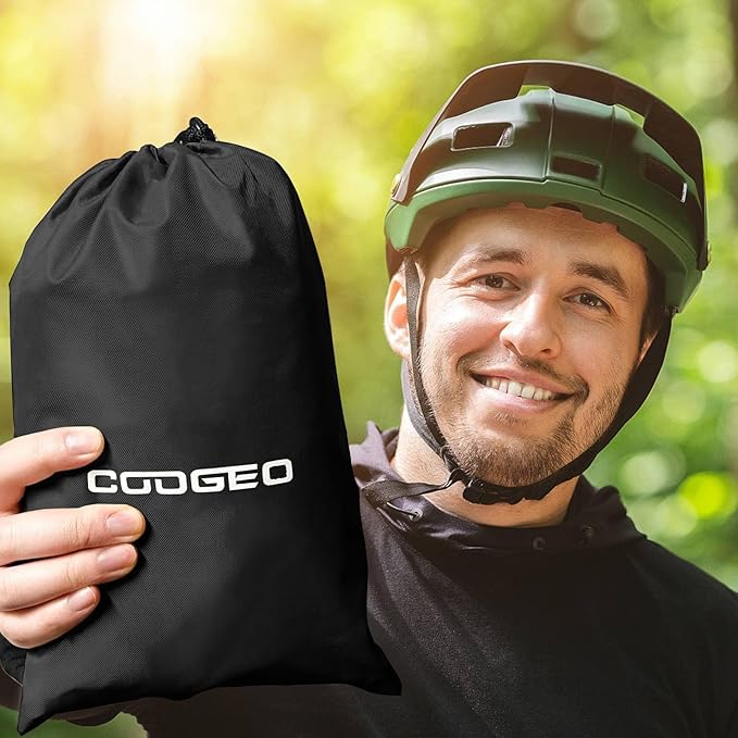 Bike Cover for 1 or 2 Bikes Outdoor Storage Waterproof Bicycle Cover for Transport on Rack, Rain Sun UV Dust Wind Proof with Wind-Secure Strap & Storage Bag, 420D Heavy Duty Bike Covers