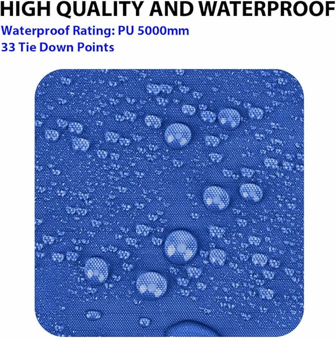 Gold Armour Rainfly Tarp Hammock, Premium 14.7ft/12ft/10ft/8ft Rain Fly Cover, Waterproof Ultralight Camping Shelter Canopy, Survival Equipment Gear Camping Tent Accessories (Blue 10ft x 8ft)