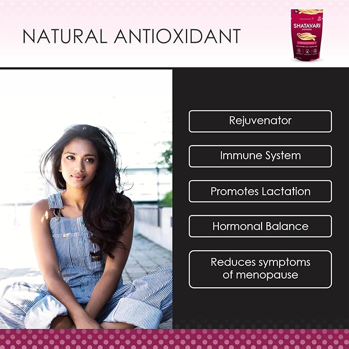 3.52 Ounce 100% Natural Shatavari Powder, Asparagus Racemosus, Pure Ayurvedic Herb for Energy & Vitality, Vegan, No Preservatives, (1.76 Ounce Pack of 2)