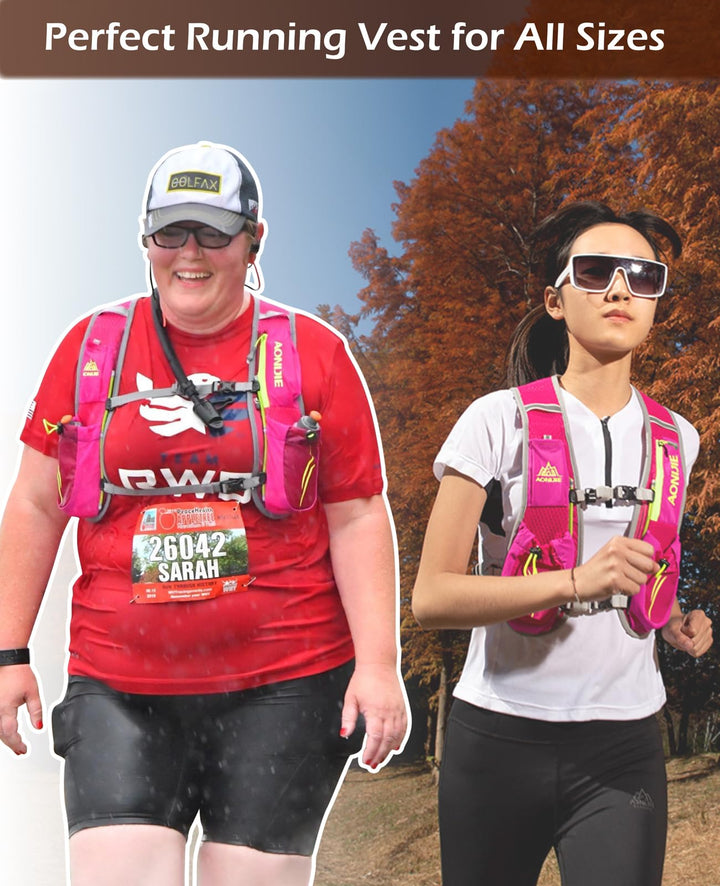 TRIWONDER Hydration Pack Backpack 5/5.5L Hydration Running Vest for Cycling, Running, Marathoner, Hiking (02 Black&Grey 5.5L - with 1.5L Water Bladder, One Size)