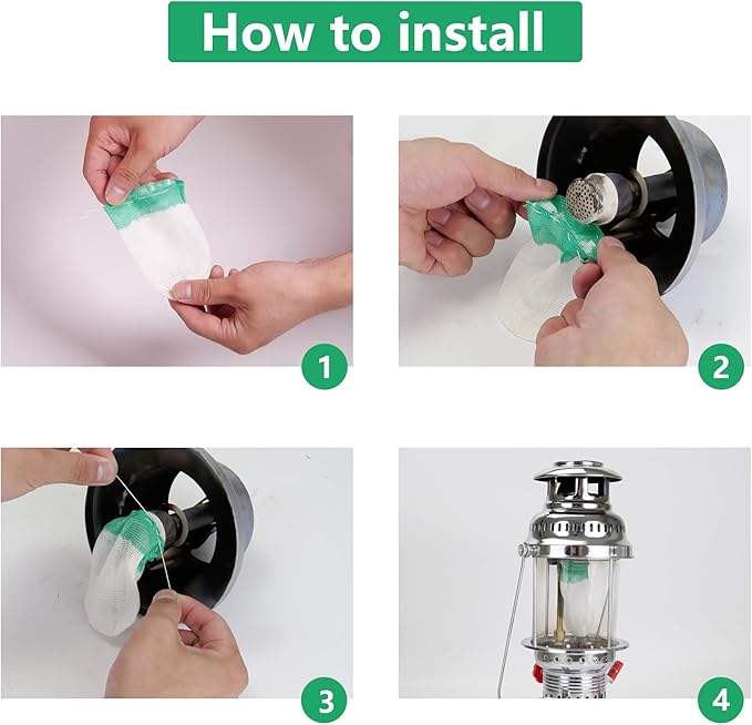 20pcs Propane Lantern Mantles for Gas Lantern Propane Light Mantle for Outdoor Camping Lantern Natural (20 Pcs)