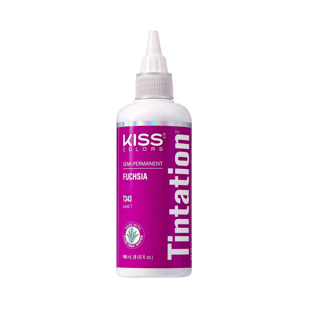 Kiss Tintation Semi-Permanent Hair Color Treatment 148 Ml (5 Us Fl.Oz) (Fuchsia)
