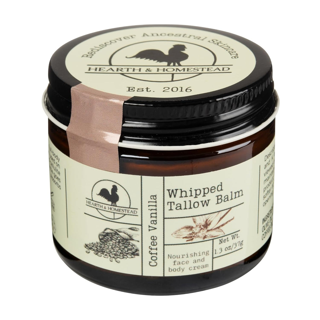 Handmade Organic Whipped Tallow Balm | Vanilla Orange | 1.3 Oz for Eczema & Rosacea