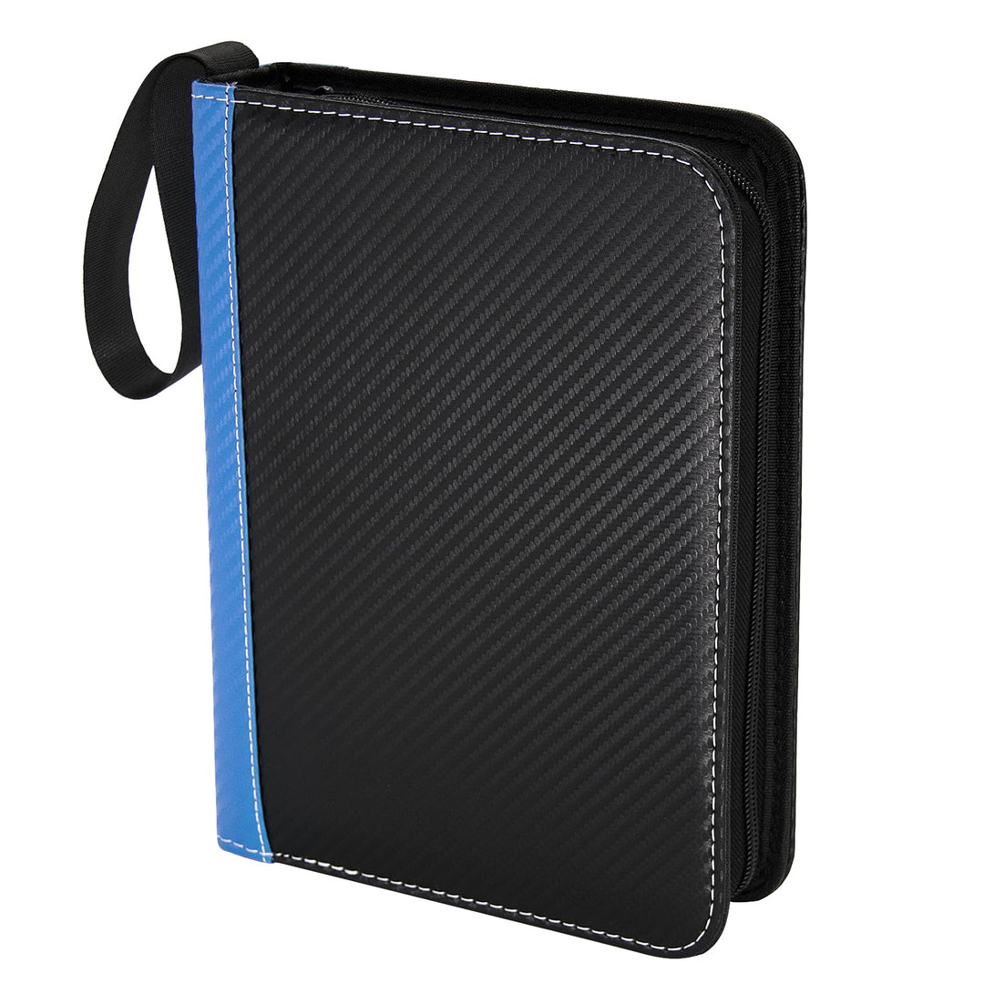 MaoKea Card Binder For Card 4-Pocket Sleeves with 440 Cards Holder,Game Collection Binder Card Holder Of Fit for TCGcard album,game card Yugioh Trading Sports Cards (Blue and black)