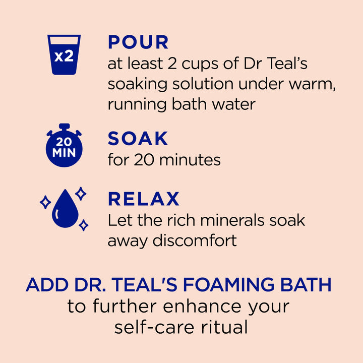 Dr Teal's Pure Epsom Salt, Stress Relief with Essential Oils, 3 lbs