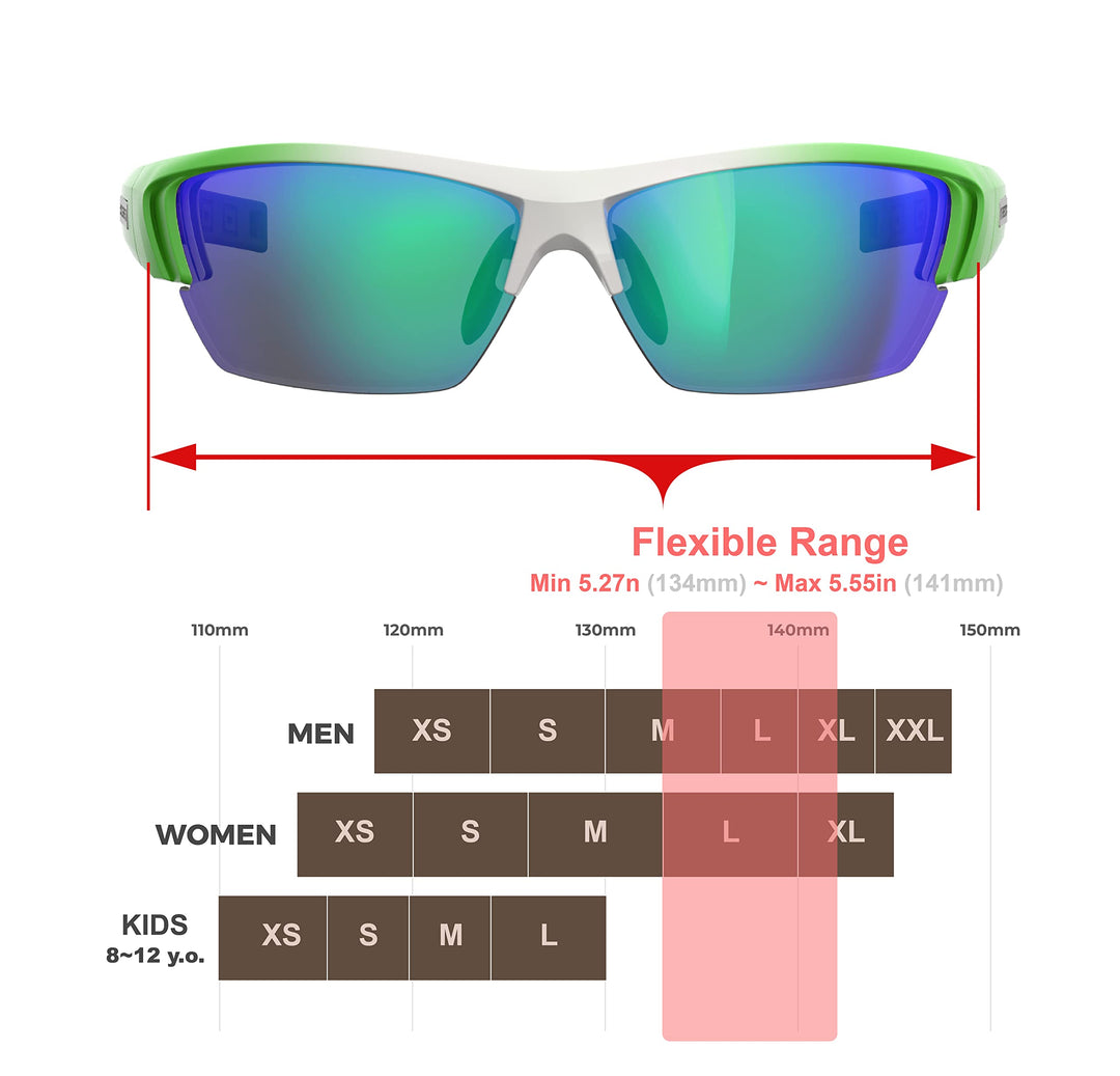 QOOL TIMES Living out your J13 Polarized green Fishing Sunglasses for men Women