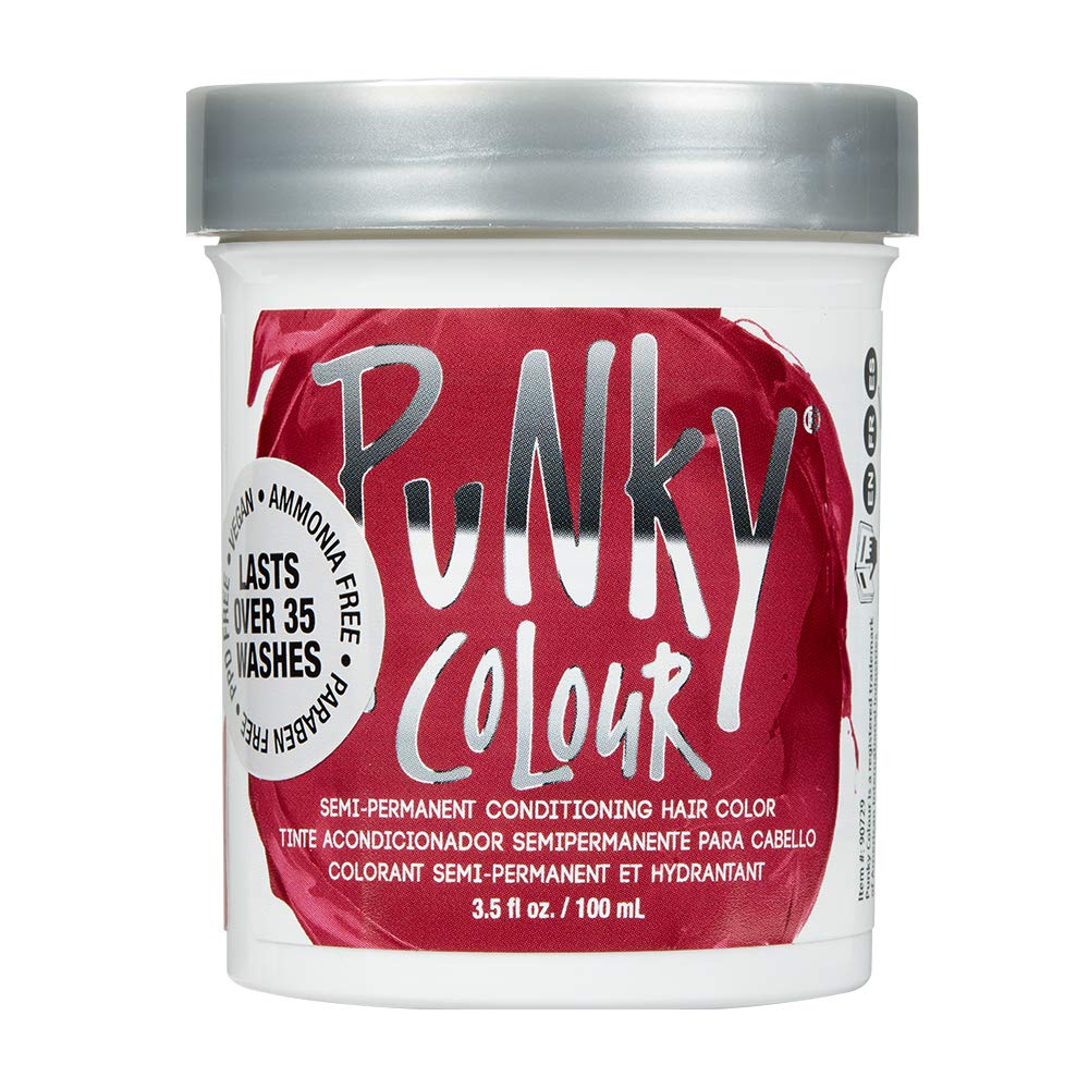 Punky Cherry On Top Semi Permanent Conditioning Hair Color, Vegan, Ppd And Paraben Free, Lasts Up To 35 Washes, 3.5Oz