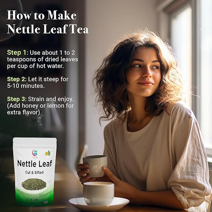 Nettle Leaves Dried 1 Lb | Cut and Sifted | Stinging Nettle Herb Bulk | Non- Gmo, Ethically sourced | By Yogi's Gift®