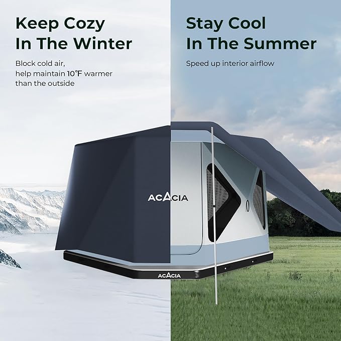 ACACIA Canopy XL for Space Acacia Camping System, PU2000 Waterproof Camping Tarp for 4 Season Camping, UPF50+ Sunproof Tent Tarp with 4 Telescoping Poles, Carry Bag, Star Night