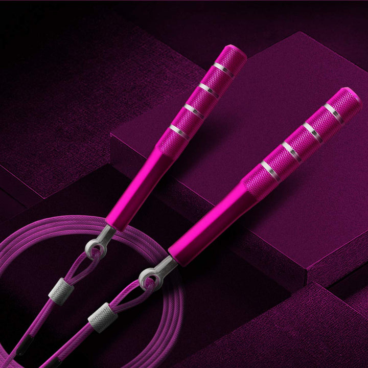 Jump Rope, Wastou Speed Jumping Rope for Training Fitness Exercise, Adjustable Adults Workout Skipping Rope for Men, Women, Kids, Girls (Pink)