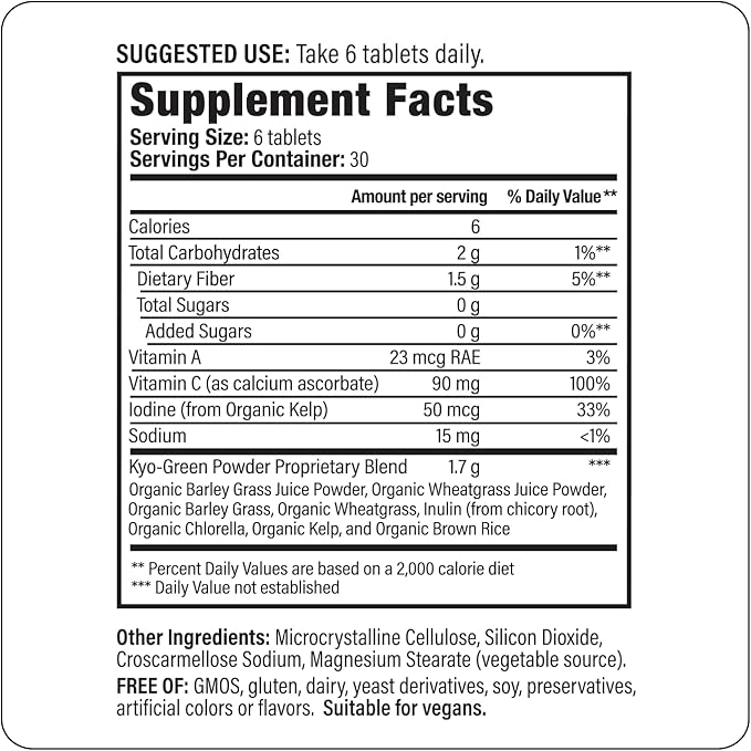 Kyo-Green Greens Blend Energy Tablets, 180 tablets