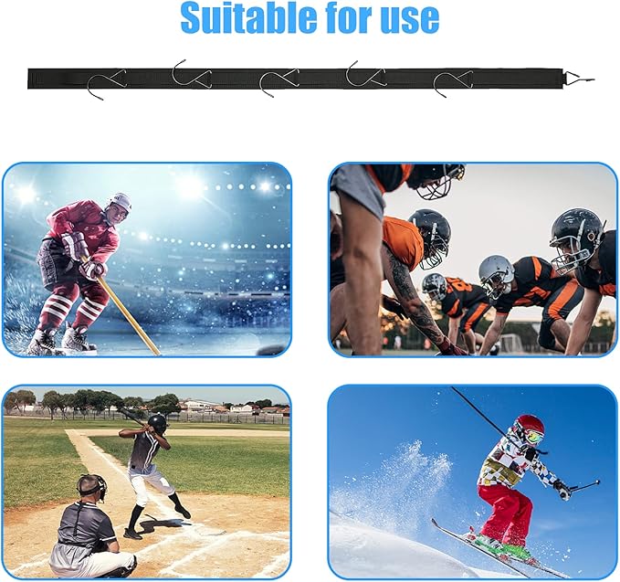 2Pcs Hockey Hanger Portable Hanging Dryig Rack Hockey Gifts for Home and Outdoor Using in Ice Hockey Skating Football Camping Fishing 5 Hooks