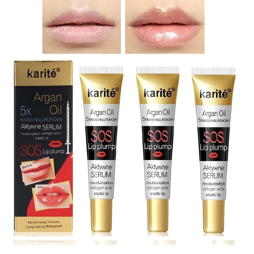 PICKX Natural Lip Plumping Oil Lip Care Serum Enhancer Moisturizing Hydrating Nourishing Lips Plump Serum Lip Gloss (3PC)